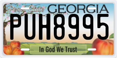 GA license plate PUH8995