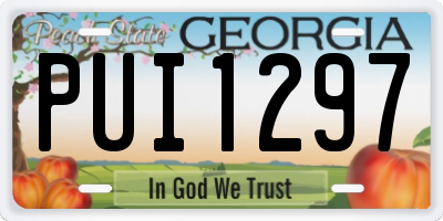 GA license plate PUI1297