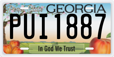 GA license plate PUI1887
