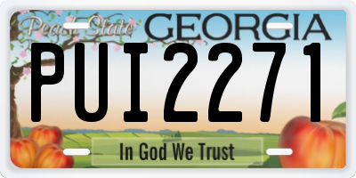 GA license plate PUI2271