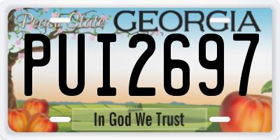 GA license plate PUI2697