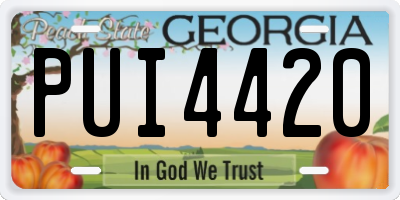 GA license plate PUI4420