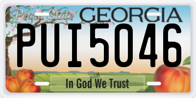 GA license plate PUI5046