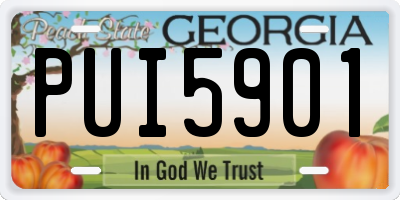 GA license plate PUI5901