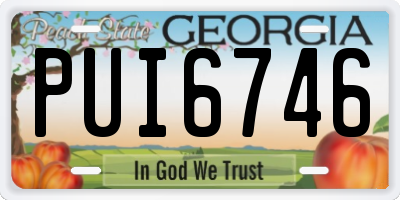 GA license plate PUI6746