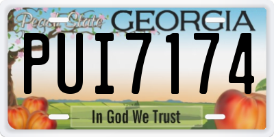 GA license plate PUI7174