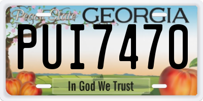 GA license plate PUI7470
