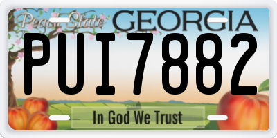 GA license plate PUI7882