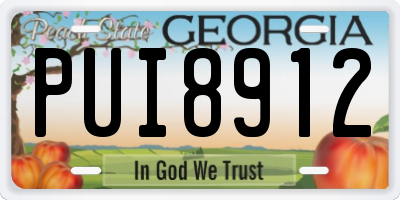 GA license plate PUI8912