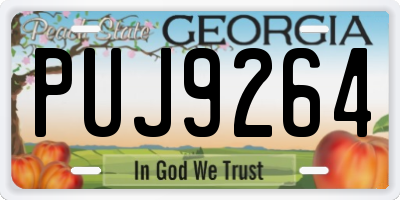 GA license plate PUJ9264