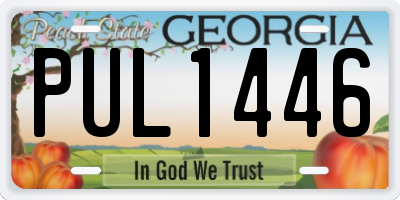 GA license plate PUL1446