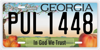 GA license plate PUL1448