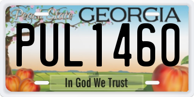 GA license plate PUL1460