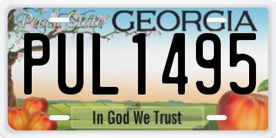 GA license plate PUL1495