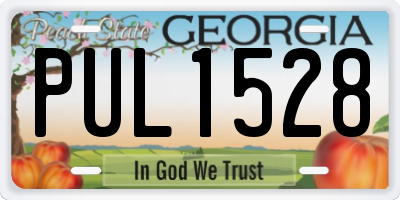 GA license plate PUL1528