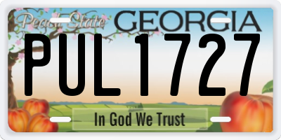 GA license plate PUL1727