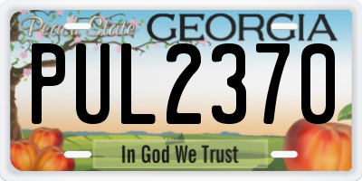 GA license plate PUL2370