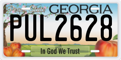 GA license plate PUL2628