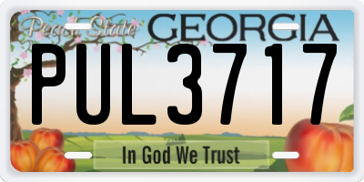 GA license plate PUL3717