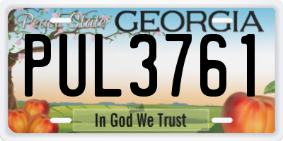 GA license plate PUL3761