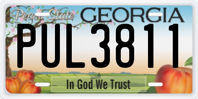 GA license plate PUL3811