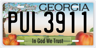 GA license plate PUL3911