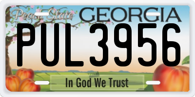 GA license plate PUL3956