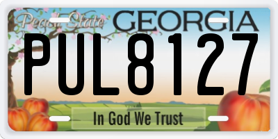 GA license plate PUL8127