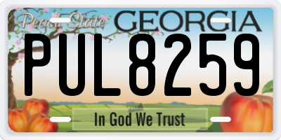 GA license plate PUL8259