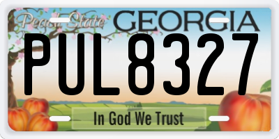 GA license plate PUL8327