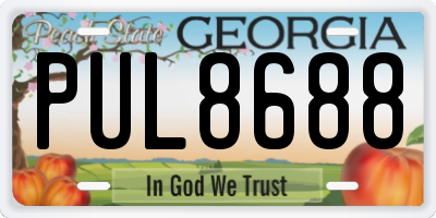 GA license plate PUL8688