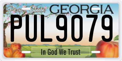 GA license plate PUL9079
