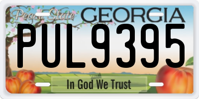 GA license plate PUL9395