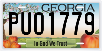 GA license plate PUO1779