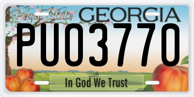GA license plate PUO3770