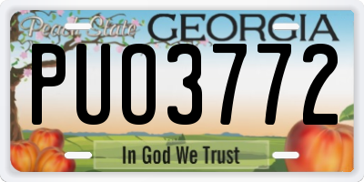 GA license plate PUO3772