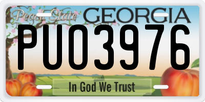 GA license plate PUO3976