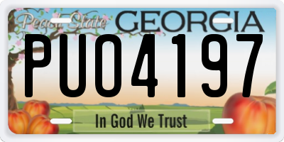 GA license plate PUO4197