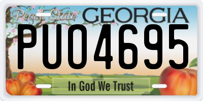 GA license plate PUO4695