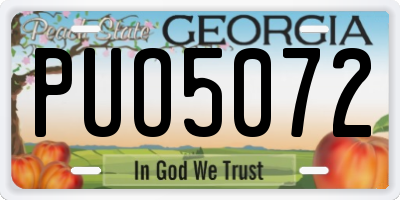 GA license plate PUO5072