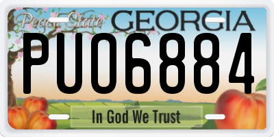 GA license plate PUO6884