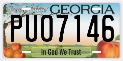 GA license plate PUO7146