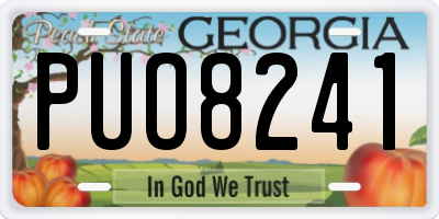 GA license plate PUO8241