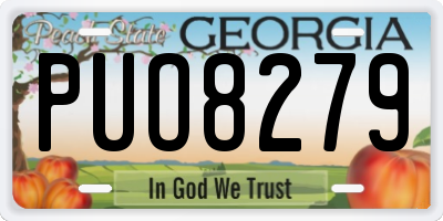GA license plate PUO8279