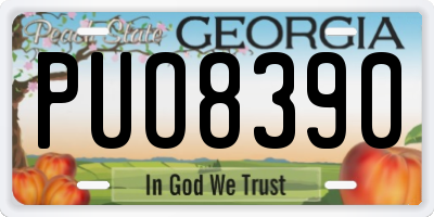 GA license plate PUO8390