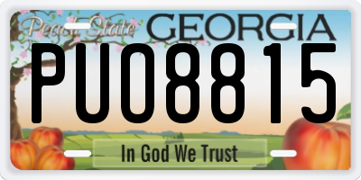 GA license plate PUO8815