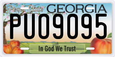 GA license plate PUO9095