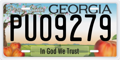 GA license plate PUO9279