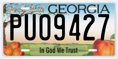 GA license plate PUO9427