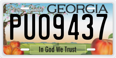 GA license plate PUO9437